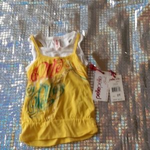 Pellepelle size 2 T girl yellow and white